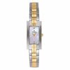 Ladies Bulova Two-Tone Watch with Mother-of-Pearl Rectangular Dial (Model: 98L001)