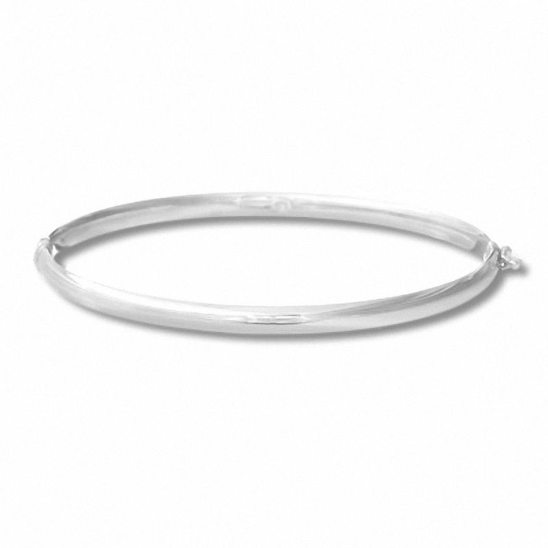 Main Image 1 of 10K White Gold Tube Bangle