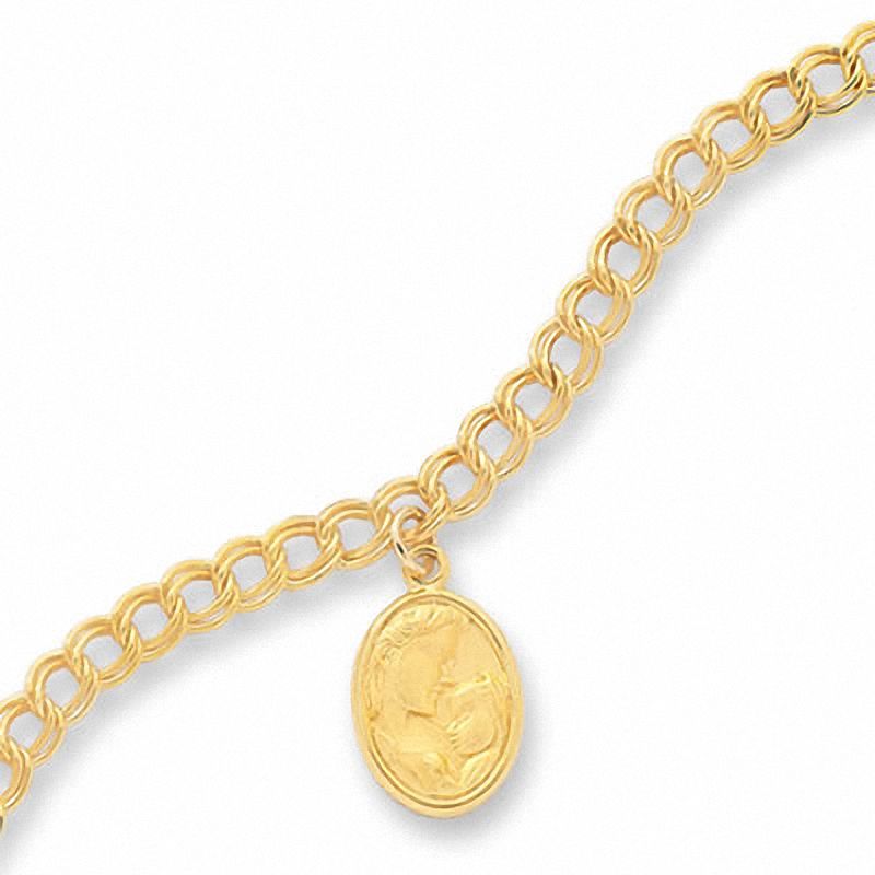 10K Gold Bracelet and Charm With a mother and a child|Peoples Jewellers