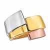 Ladies' 10K Tri-Colour Gold Bypass Ring