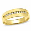 Thumbnail Image 0 of Men's 0.25 CT. T.W. Diamond Wedding Band in 14K Gold