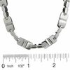 Thumbnail Image 2 of Men's Alternating "D" Link Necklace in Stainless Steel - 24"