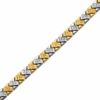 Thumbnail Image 1 of 10K Two-Tone Gold Stampato "X" Bracelet