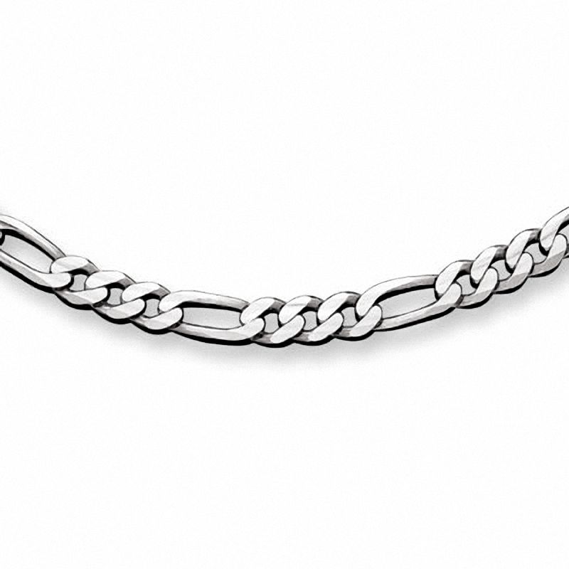 MENS FIGARO CHAIN Silver OVERLAY 20''10MM Necklace 8''Bracelet Set 