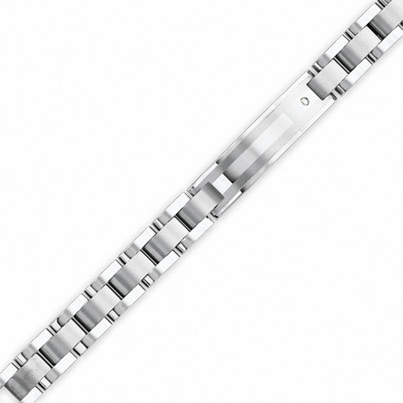 Men's Titanium ID Bracelet with Diamond Accent|Peoples Jewellers