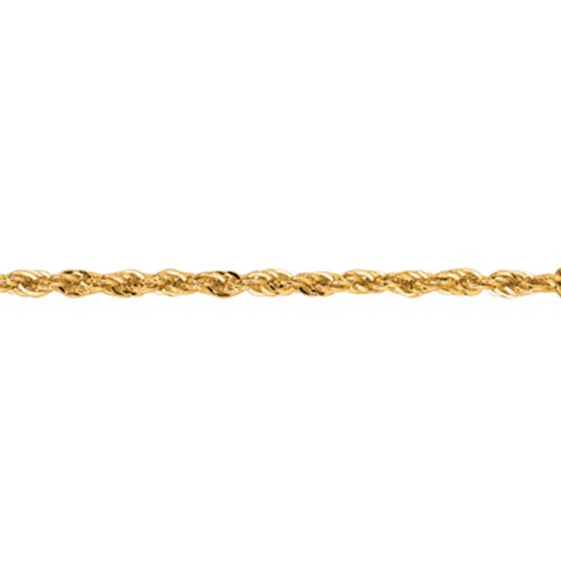 014 Gauge Rope Chain Necklace in 10K Gold