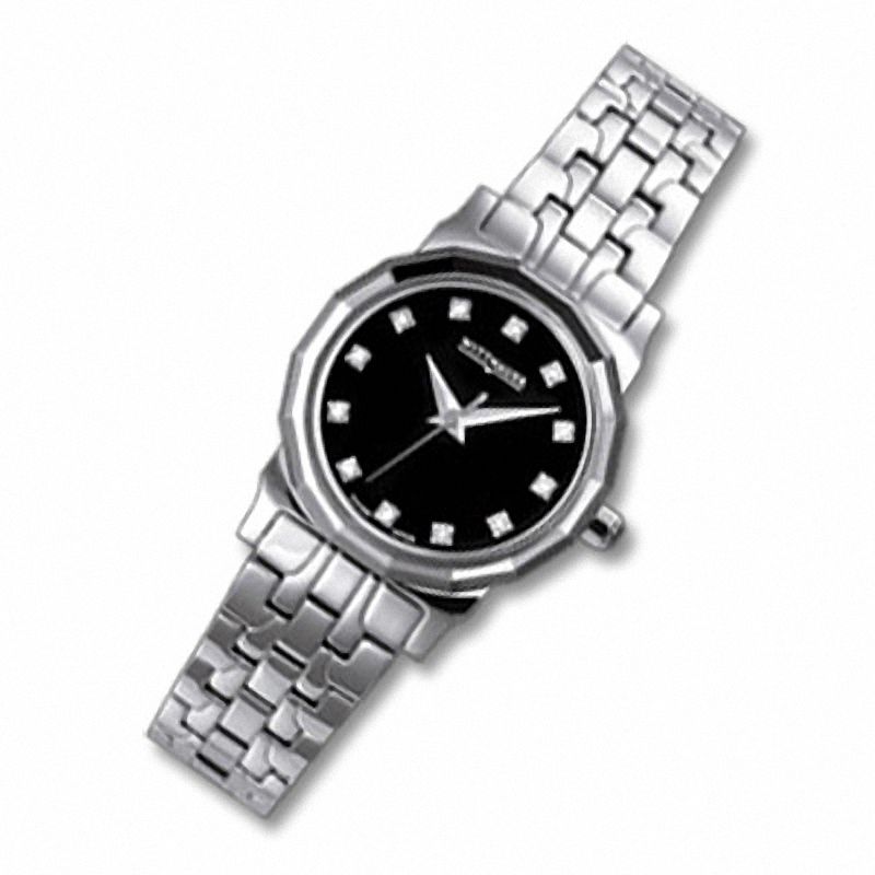 Ladies' Wittnauer Winter Garden™ Diamond Accent Watch with Black Dial (Model: 10P05)|Peoples Jewellers