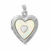 Thumbnail Image 1 of Mother-of-Pearl Heart Locket in Sterling Silver