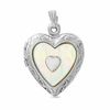 Thumbnail Image 0 of Mother-of-Pearl Heart Locket in Sterling Silver