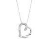 0.09 CT. T.W. Diamond Tilted Heart Pendant in Sterling Silver