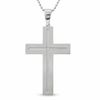 Thumbnail Image 0 of Men's 55mm Stainless Steel Cross Pendant with Diamond Accent