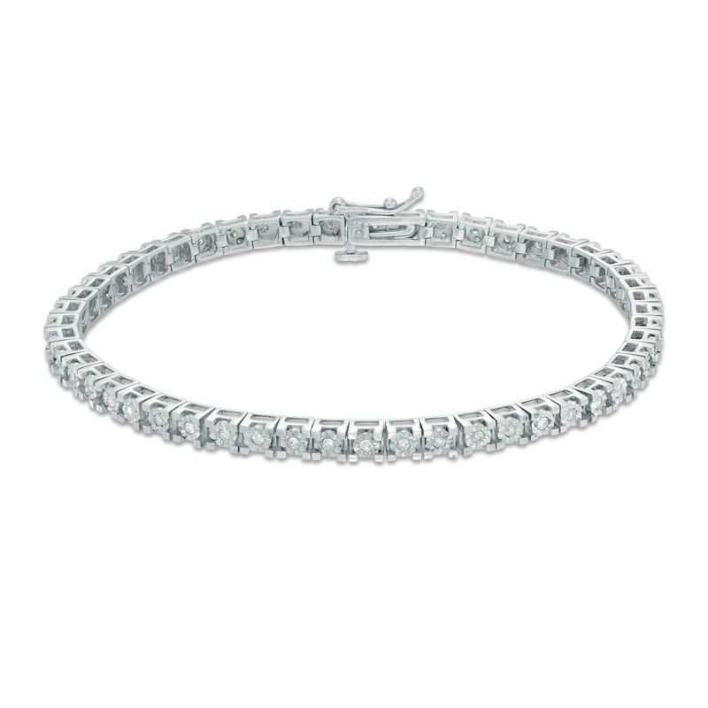 0.50 CT. T.W. Diamond Tennis Bracelet in 10K White Gold