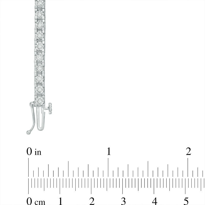 Main Image 3 of 0.50 CT. T.W. Diamond Tennis Bracelet in 10K White Gold