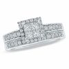1.50 CT. T.W. Princess-Cut Quad Diamond Bridal Set in 14K White Gold