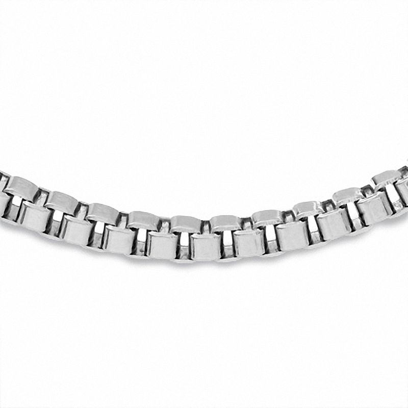 Men's 3.0mm Small Box Necklace in Stainless Steel - 24"