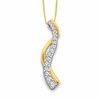 Thumbnail Image 0 of 0.25 CT. T.W. Journey Diamond Vine Pendant in 14K Two-Tone Gold