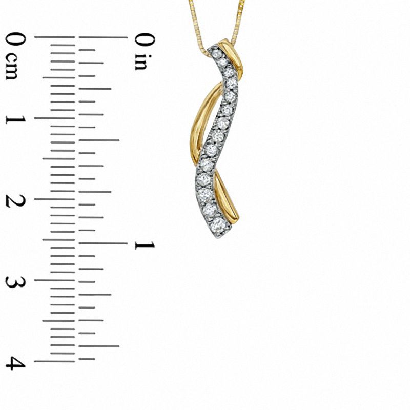 0.25 CT. T.W. Journey Diamond Vine Pendant in 14K Two-Tone Gold