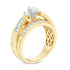 1.00 CT. T.W. Marquise Diamond Three Stone Engagement Ring in 14K Gold