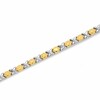 Thumbnail Image 1 of 10K Two-Tone Gold I LOVE YOU and "XOXO" Stampato Bracelet
