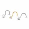 Thumbnail Image 1 of Nose Stud Set with Cubic Zirconia in 14K Two-Tone Gold