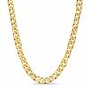 Men's Square Link Chain Necklace in Solid 10K Gold - 22"