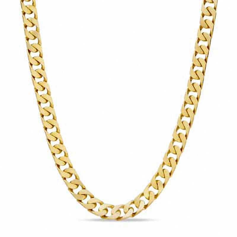 Men's Square Link Chain Necklace in Solid 10K Gold - 22"|Peoples Jewellers