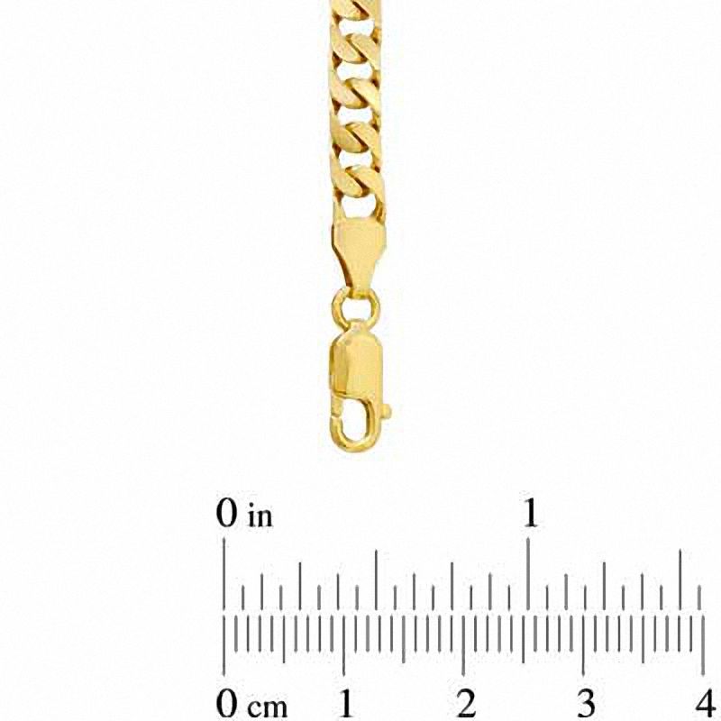 Men's Square Link Chain Necklace in Solid 10K Gold - 22"