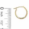 Thumbnail Image 3 of Diamond Fascination™ Small Round Hoop Earrings in 14K Gold