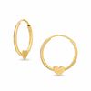 Thumbnail Image 1 of Child's 14K Gold Heart Hoop Earrings