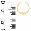 Thumbnail Image 2 of Child's 14K Gold Heart Hoop Earrings