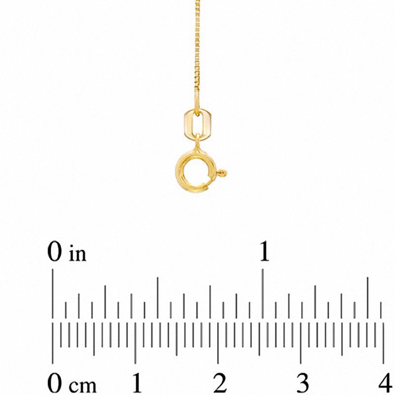 Main Image 2 of 0.55mm Box Chain Necklace in Solid 10K Gold - 15"