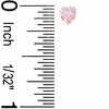 Thumbnail Image 1 of Child's 4.0mm Heart-Shaped Pink Cubic Zirconia Stud Earrings in 14K Gold