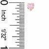 Thumbnail Image 2 of Child's 4.0mm Heart-Shaped Pink Cubic Zirconia Stud Earrings in 14K Gold