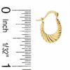 Thumbnail Image 2 of 14K Gold Polished Shrimp Mini Hoop Earrings