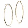 Thumbnail Image 1 of 14K Gold 40mm Diamond-Cut Hinged Hoop Earrings