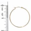 Thumbnail Image 3 of 14K Gold 40mm Diamond-Cut Hinged Hoop Earrings