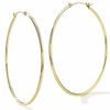 Thumbnail Image 1 of 14K Gold 40mm Polished Hinged Hoop Earrings