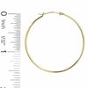 Thumbnail Image 3 of 14K Gold 40mm Polished Hinged Hoop Earrings