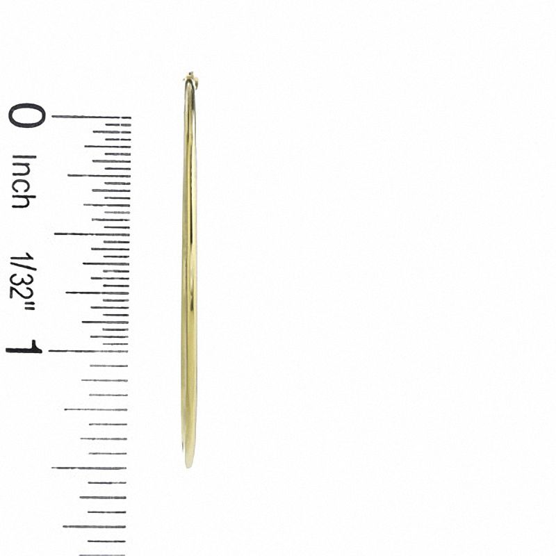 Main Image 2 of 14K Gold 47mm Polished Hinged Hoop Earrings