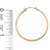 Thumbnail Image 3 of 14K Gold 35mm Polished Square Hoop Earrings