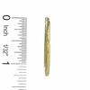 Thumbnail Image 2 of 14K Gold 35mm Satin and Diamond Cut Hoop Earrings