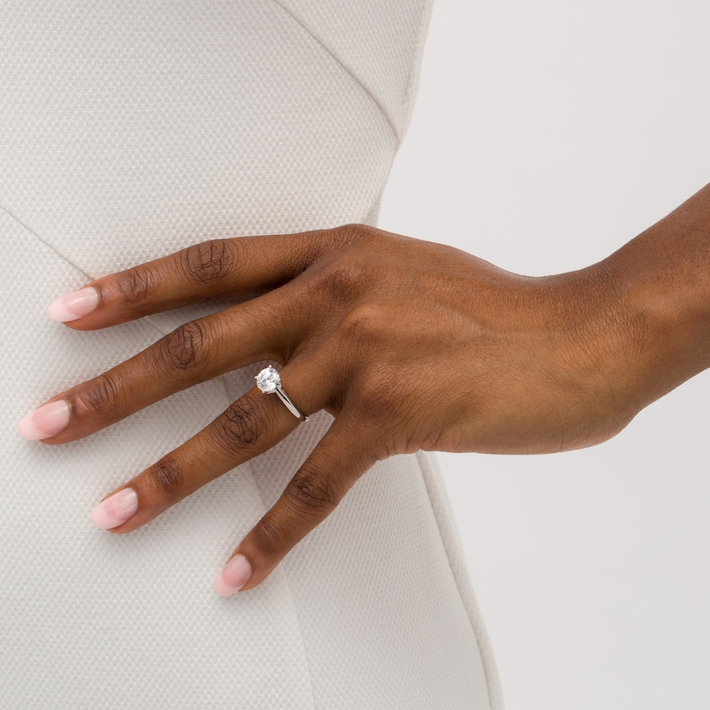 Main Image 2 of 2.00 CT. Certified Prestige® Diamond Solitaire Engagement Ring in 14K White Gold (J/I1)
