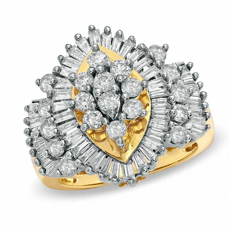 1.95 CT. T.W. Diamond Crown Ring in 10K Gold