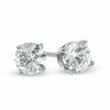 Thumbnail Image 1 of 0.58 CT. T.W. Diamond Solitaire Stud Earrings in 14K White Gold
