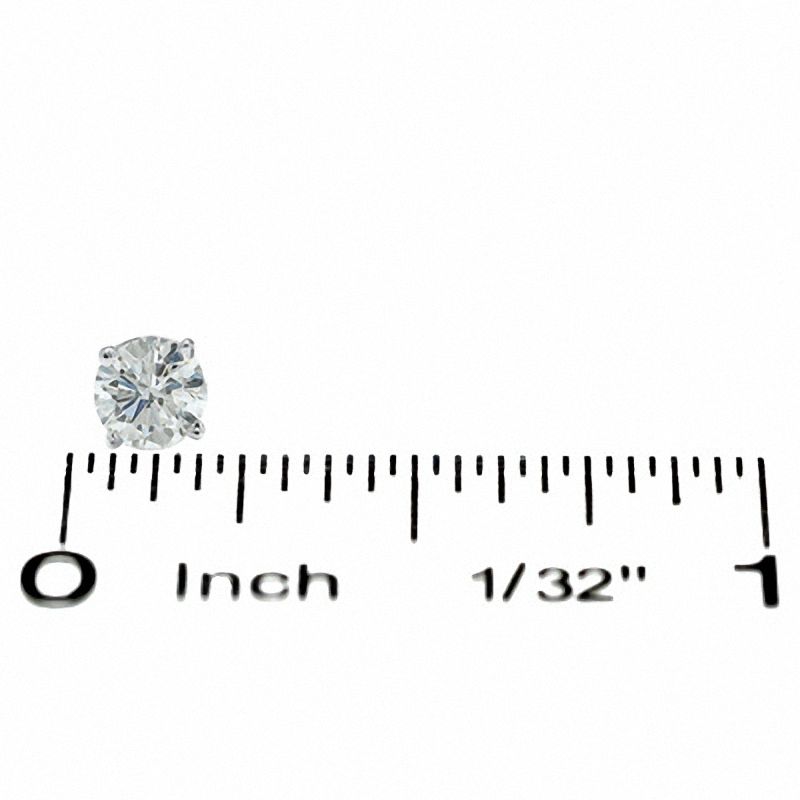 Main Image 2 of 0.58 CT. T.W. Diamond Solitaire Stud Earrings in 14K White Gold