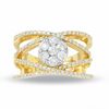 0.96 CT. T.W. Endless Diamond® Crossover Ring in 14K Gold