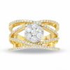 Thumbnail Image 1 of 0.96 CT. T.W. Endless Diamond® Crossover Ring in 14K Gold