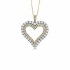 Thumbnail Image 1 of 1.00 CT. T.W. Diamond Elegant Heart Pendant in 10K Gold