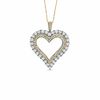 Thumbnail Image 0 of 1.00 CT. T.W. Diamond Elegant Heart Pendant in 10K Gold