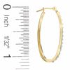 Diamond Fascination™ Square Twist Tube Hoop Earrings in 14K Gold